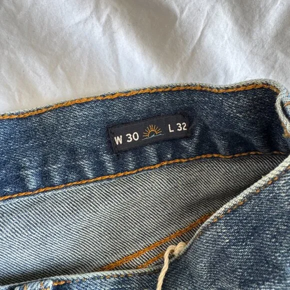 Faherty Brand Organic Cotton Slim Straight Denim Jeans - Mens 30x32 - NWT - Picture 6 of 7